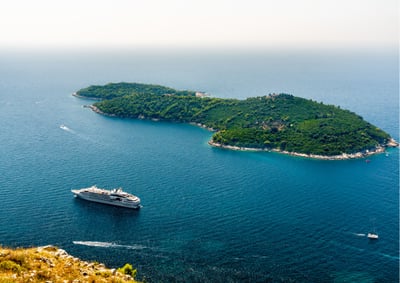 lokrum island from Dbv