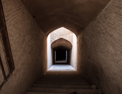 Stairs to the Jewish baths in Ortigia 