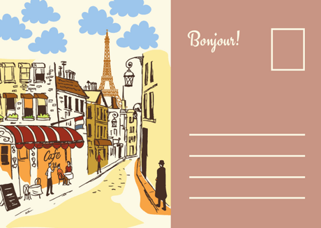 Eiffel Tower postcard