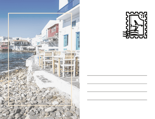 Greek Islands Fantasy Postcard